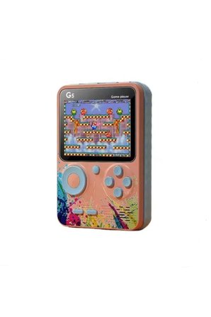 Taşınabilir mini el oyun konsolu 500 oyunlu Bluetooth özellikli pembe renkli - Elektronik