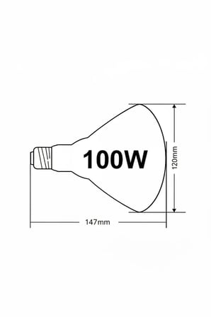 100W Isıtıcı Ampul Kırmızı Isı Lambası Civciv Kümes Kuluçka E27 Duy Isıtma Ampulü