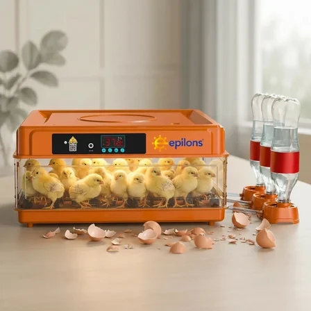 Tam Otomatik Kuluçka Makinesi 130 Yumurta Kapasiteli - Akıllı Isı ve Nem Kontrollü, Ayarlanabilir Vi