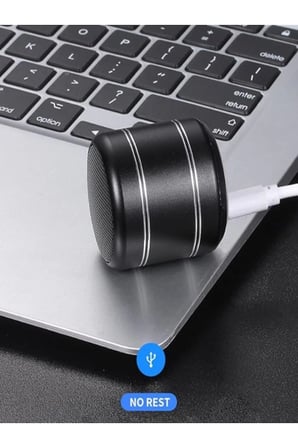 Mini Alüminyum TWS Kablosuz Bluetooth Hoparlör – Yuvarlak Metal Tasarım, Yüksek Bas ve Taşınabilir Ö