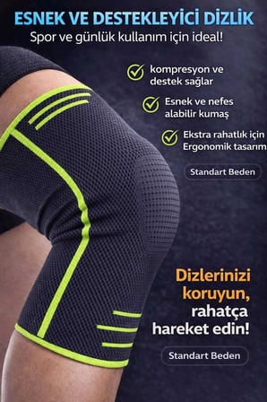 Nefes Alan Ortopedik Sporcu Dizlik Esnek Diz Koruyucu Günlük ve Antrenman Kullanımı