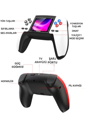 Kırmızı 520 oyunlu taşınabilir joystick, Bluetooth yok, 2 yıl garantili, diğer bağlantı