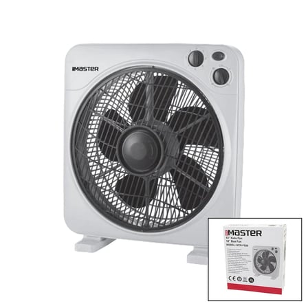 12 İnç  Kutu Fan  Vantilatör  3 Kademe Hız   5 Plastik Kanat  40w   60dk.zaman Ayarlı  Mtr-f620 Bx40