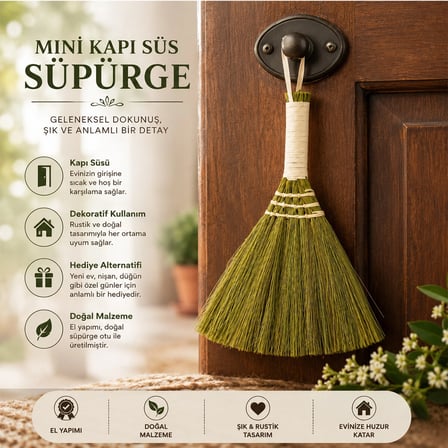 Kapı Süs - Süpürge Hasır Saplı Bx40