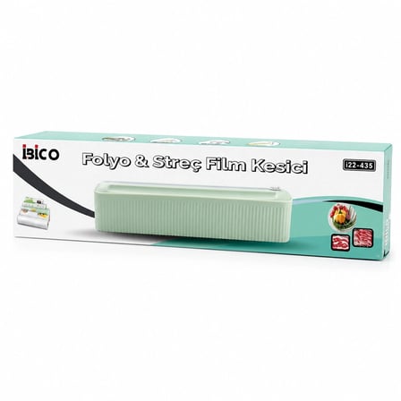 Plastik Folyo - Streçlik Film Kesici 35cm Pratik Kesme Aparatlı Manyetik Sabitleme Bx40