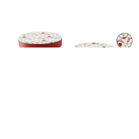3pcs Yuvarlak Çiçek Desenli - Mix Renkli Karton Hediye Kutusu 18-16-12cm Bx40