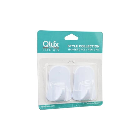 Qlux L-00735 2pcs Opak Beyaz Plastik Askı Bx40