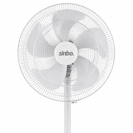 Beyaz 5 Pervane - 18 Inc Ev - Ofis Kompakt - Sessiz - Üç Kademe 140cm Yükseklik Ayaklı Vantilatör Sf-6798 Bx40