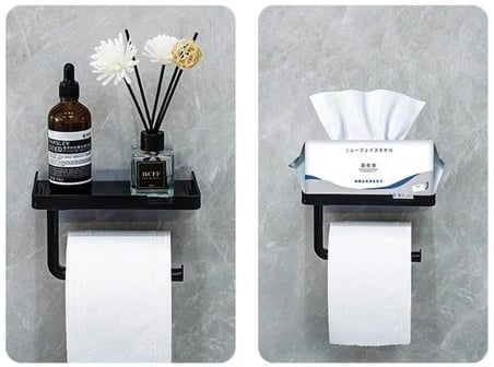 Raflı Yapışkanlı Tuvalet Kağıdı Askılığı Bx40