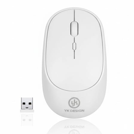 Beyaz Renkli Ergonomik Sessiz Kablosuz Mouse – Usb Alıcılı, Ofis Ve Oyun İçin Konforlu Bilgisayar Faresi Ms6310 Bx40