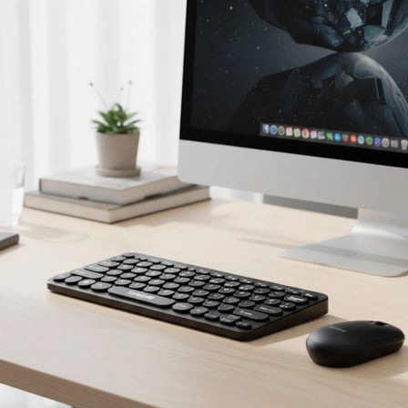 Kablosuz Lacivert Bluetooth Klavye Mouse Seti – Yuvarlak Tuşlu Tasarım, Türkçe Q Dizilim, Taşınabilir, Ev Ve Ofis Kullanımına Uygun Bx40