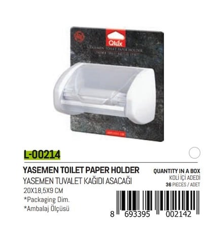 Yasemen Kapaklı Wc Kağıtlık Bx40