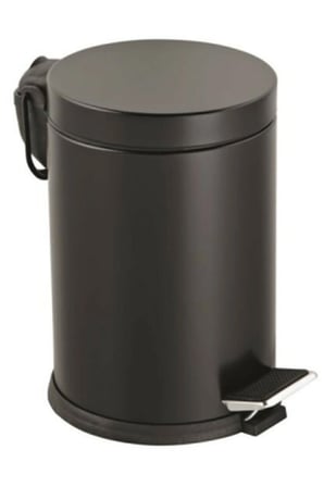 3lt Siyah Pedallı Metal Çöp Kovası Bx40