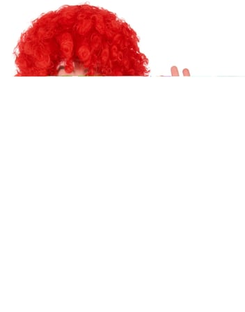 Kırmızı Renk Kıvırcık Afro Bonus Peruk Bx40