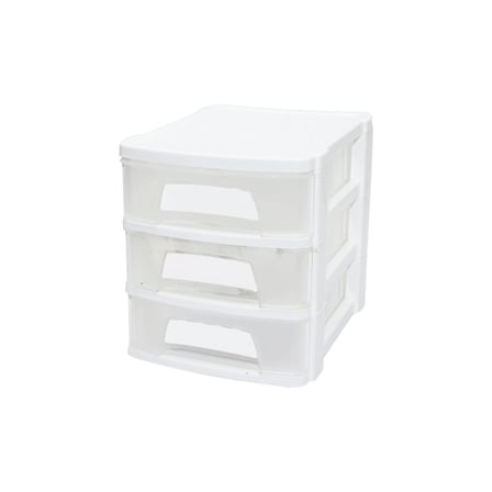 Tonton - No:1 Çekmece 3 Katlı 21.5x16.5x18.5 Cm - Siyah Veya Beyaz Renk Gönderilir Bx40