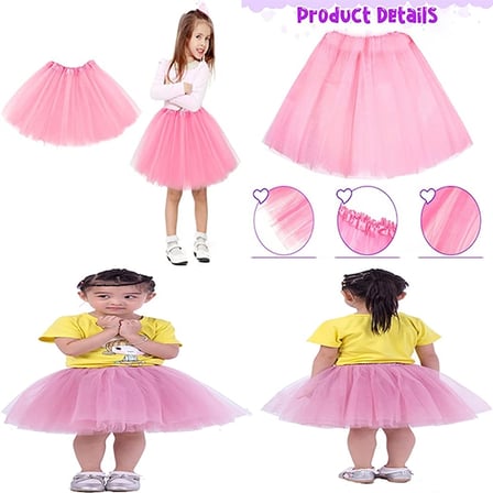 Pembe Renk Tütü Etek Bale Eteği Gösteri Eteği Çocuk Bebek Boy Bx40