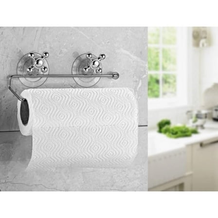 Çift Vantuz Askılı Köşeli Açık - Metal Kağıt Havluluk Bx40