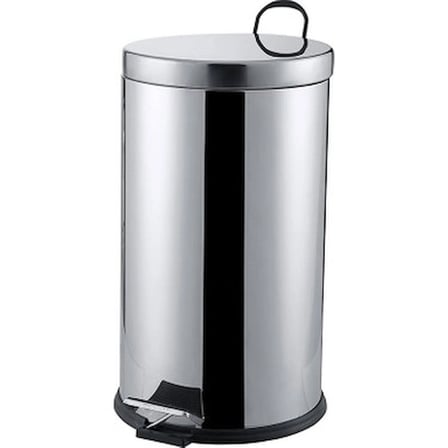 Pedallı 16lt Krom Metal Çöp Kovası Bx40