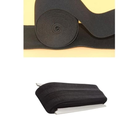 Siyah - 1.5cm Paça Lastik Yassı Geniş 10mt. Bx40