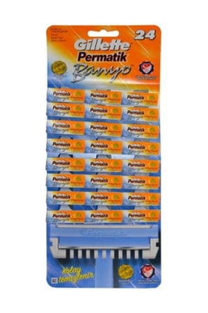 Permatik Banyo Saplı Jilet Kartela 48 Parça Bx40