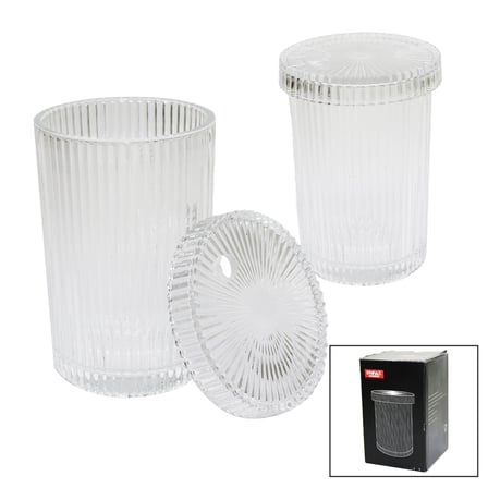 Çizgili - Cam Bardak Kapaklı - Pipetli - Origami Sitilkahve - Sunum - Meşrubat Bx40