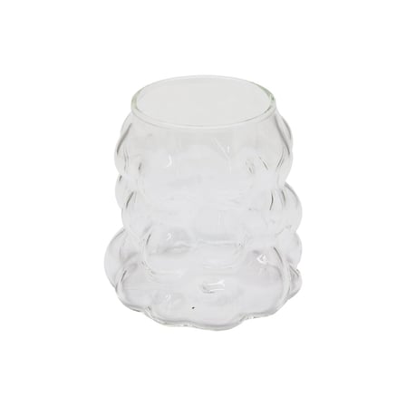 Boncuklu - Boğumlu Cam Bardak 340ml Kahve - Sunum - Meşrubat Bx40