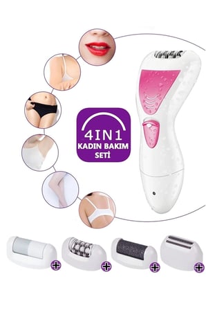 4 In 1 Su Geçirmez Epilasyon Aleti Epilatör Cihazı Tüy Alma Makinesi Topuk Törpüsü Bx40