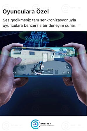 K55 Tws Pro Oyuncu Kulaklığı 3D Stereo Ses Extra Bass Işıklı Mikrofonlu Bluetooth Kablosuz Kulaklık