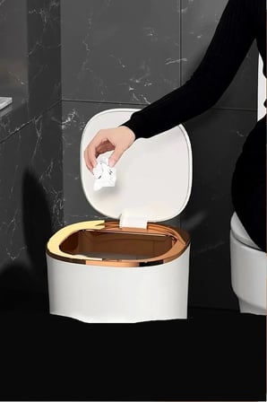 Teknolojik Çöp Kutusu Otomatik Aç Kapat Sensörlü Mutfak Banyo Ev Ofis PİLLER DAHİLDİR