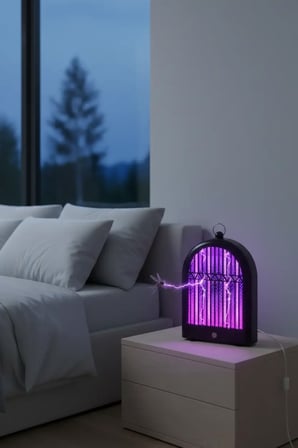 Mor Işıklı Şarjlı Sinek Öldürücü Lamba Sivrisinek Tuzağı USB Gece Lambası Modeli