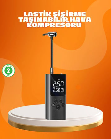 Çoklu Valf Adaptörlü Dijital Hava Pompası