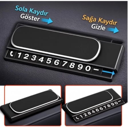 Araç İçi Numaratör - Kayar Kapaklı - Fosforlu Torpido Üstü