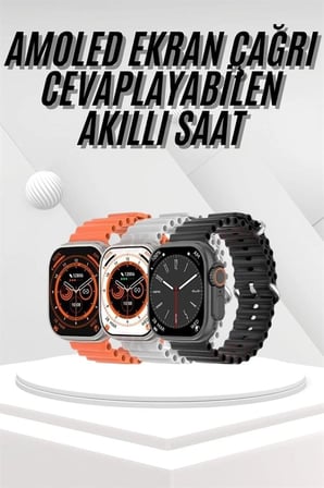 Akıllı Saat Bleutooth Bağlantılı Akıllı Saat Amoled Ekran 49 MM