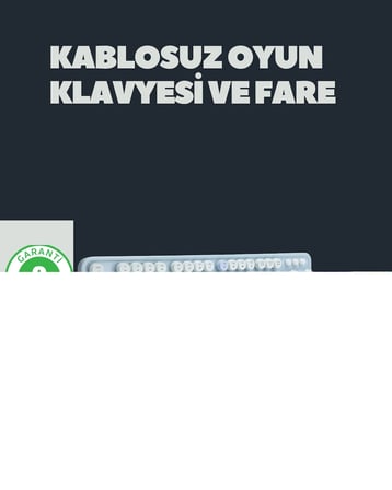 Retro Daktilo Stilli Kablosuz Klavye Mouse Seti – Sessiz ve Şık