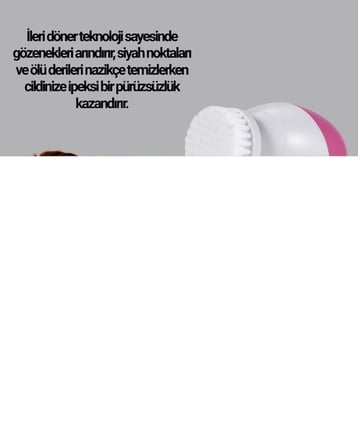 5’i 1 Arada Yüz Temizleme Cihazı – Masaj, Fırça, Peeling ve Krem Uygulama Aparatlı