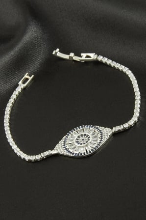 Oval Zirkon Taşlı Çocuk Bileklik 16 cm