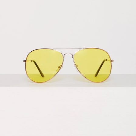 Unisex Gold Metal Çerçeveli Damla Gözlük (kutulu)
