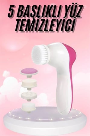 5 Başlıklı Titreşimli Cilt Temizleme Seti Canlandırıcı ve Onarıcı