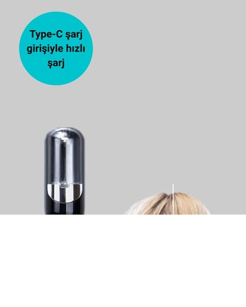RH-6668 Şarjlı Taşınabilir Otomatik Saç Düzeltici Elektrikli Saç Kesme Makinesi