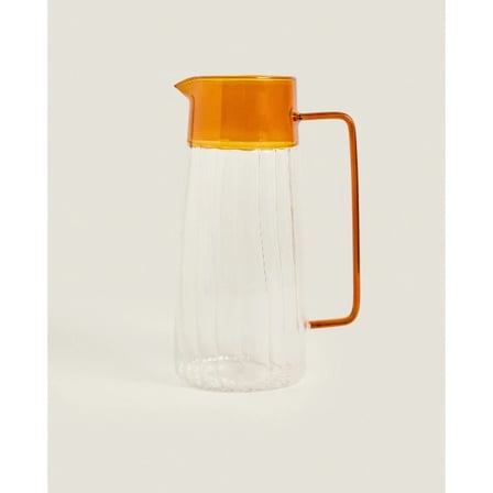 Turuncu Detaylı Cam Sürahi 1600 ml