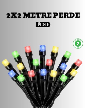 2x2 Metre Pil ile Çalışan Perde LED Işık – 8 Modlu Dekoratif