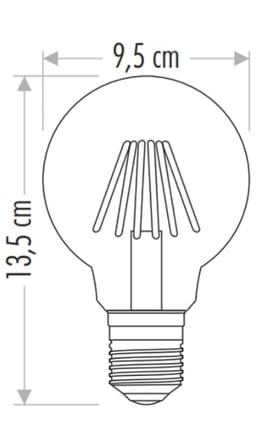 1 Adet Cata Ct 4354 Glop Led Rustik Ampul 6W 3200K Gun İsigi E27 Duy