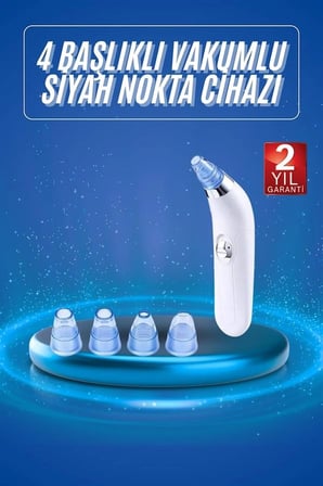 Vakumlu Siyah Nokta Ve Yüz Temizleme Cihazı 4 Başlıklı