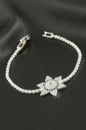 Yıldız Zirkon Taşlı Çocuk Bileklik 16 cm