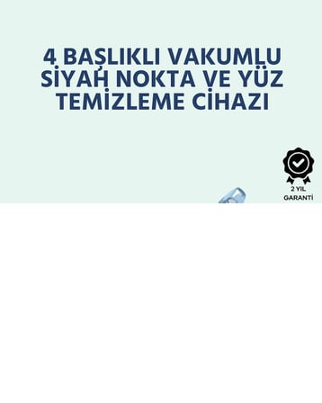 Cilt Dostu Vakumlu Siyah Nokta Temizleyici – Siyah Nokta, Yağ ve Makyaj Kalıntılarına Karşı