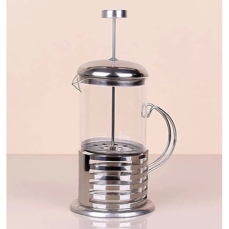 Çelik Kulplu Cam French Press - 350 ml
