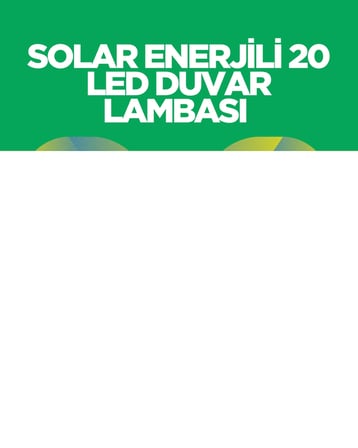 Solar Enerjili 20 LED Hareket Sensörlü Duvar Lambası