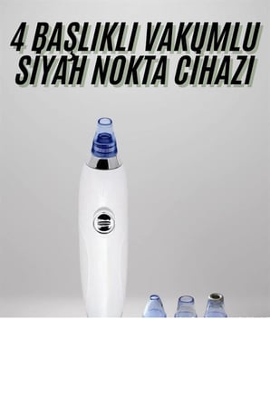 4 Başlıklı Pilli Vakumlu Siyah Nokta Temizleyici Akne Ve Sivilce Önleyici