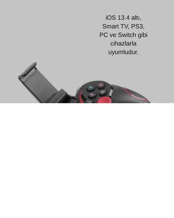 Çift Analog Joystick ve 14 Tuşlu Bluetooth Oyun Kumandası