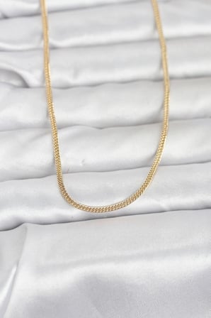 CM 14K Gold Renk Dolgun Zincir Model 60 cm Kadın Kolye
